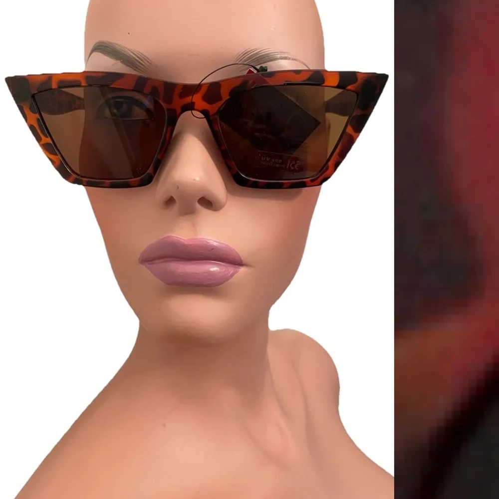 Tortoiseshell CATEYE SUNGLASSES Pinup ROCKABILLY VLV Retro UV 400 NWT